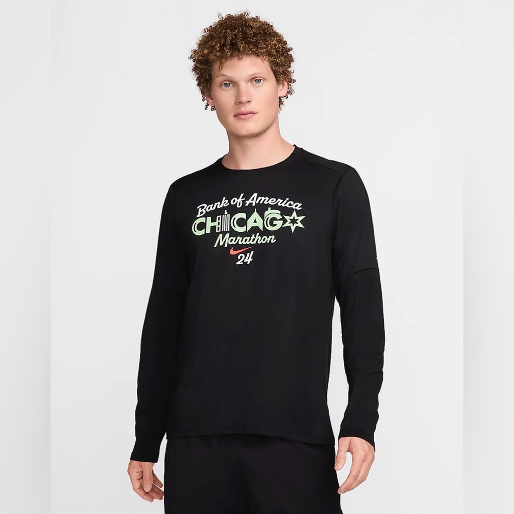Nike Element Men's Dri-FIT Running Crew - BLACK (M)